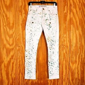 Demolition Paint Splatter Jeans - White - Size 36